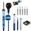 80W Electric Soldering Iron Gun Stand Tool Tweezers Kit Solder Wire Welding Tools