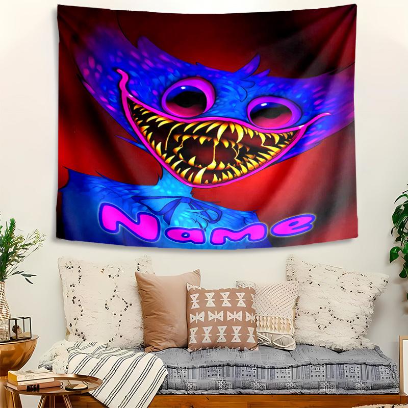 Personalized Poppy Playtime Background Tapestry,Custom Name Birthday Party,Multifunctional Wall Decoration for Home Decor,Various Occasions