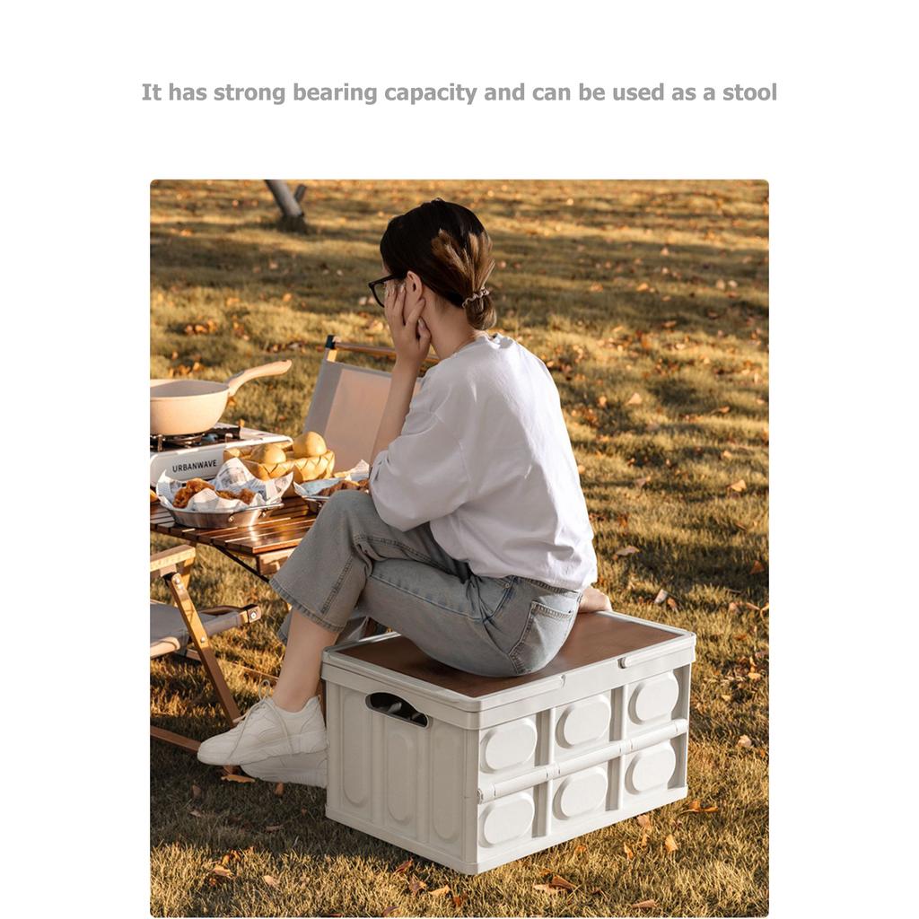 Большая белая коробка, портативный складной ящик для хранения, корзина для кемпинга, пикника, багажник автомобиля, игрушка и хранение закусок