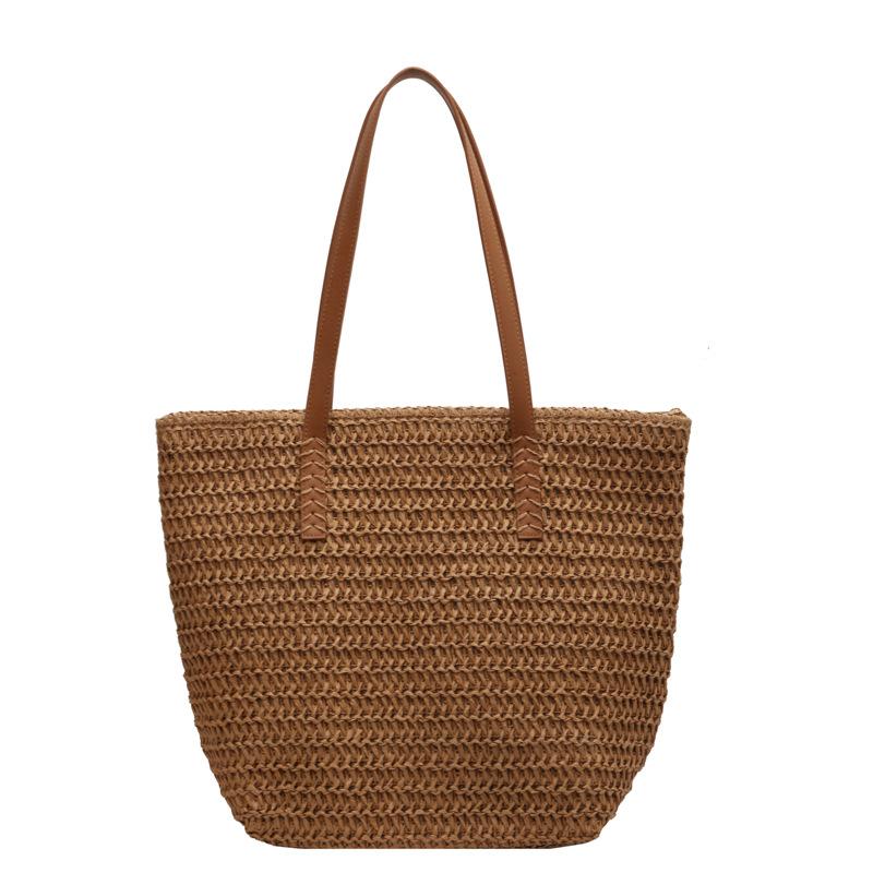 Новая плетеная сумка женская большой вместимости пляжная сумка для отпуска на море универсальная портативная сумка через плечо