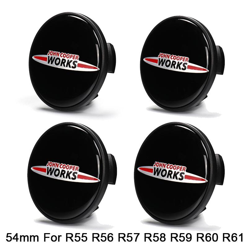 gjbmq10 4pcs Car Wheel Hub Center Caps 54mm 56mm For Rim Cover For MINI COOPER S JCW R55 R56 R57 R58 R59 R60 R61 F54 F55 F56 F57 F60