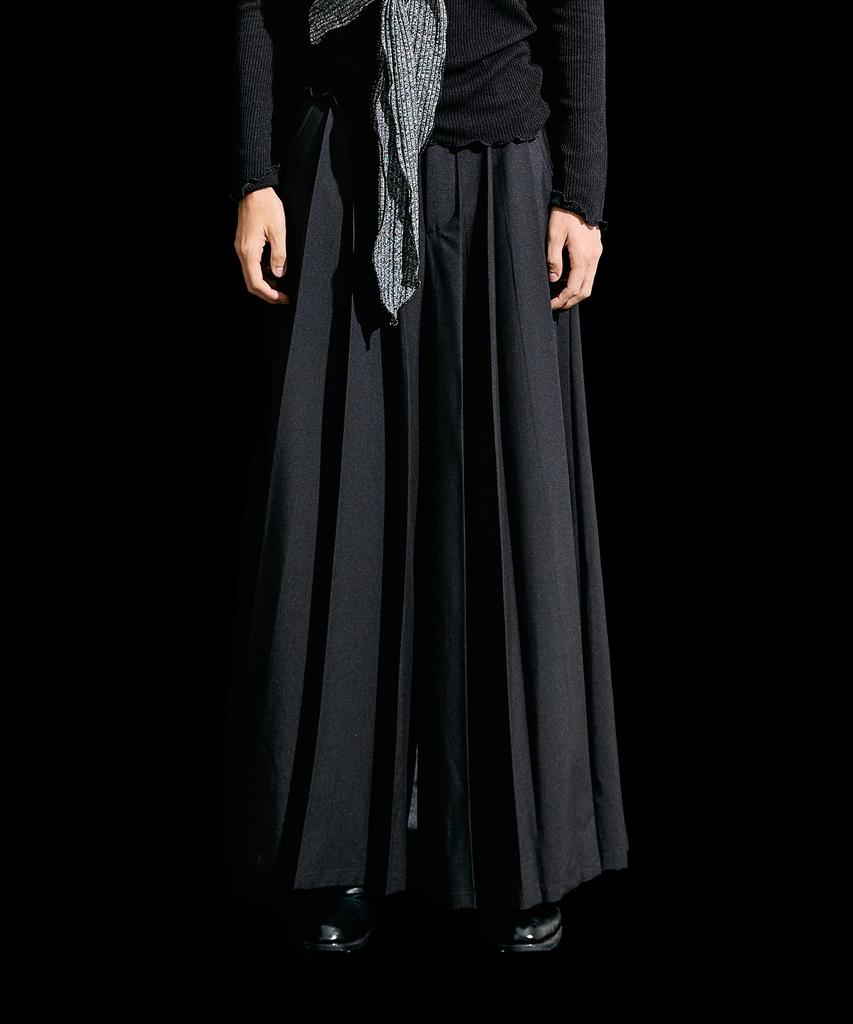 Lekyulli Wide Pleated Pants Black