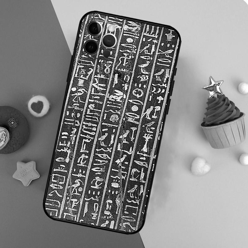 Чехол для телефона с египетскими иероглифами для iPhone 17 16 16E 15 14 12 11 13 Pro Max 12 13 Mini 17Air Ударопрочный чехол