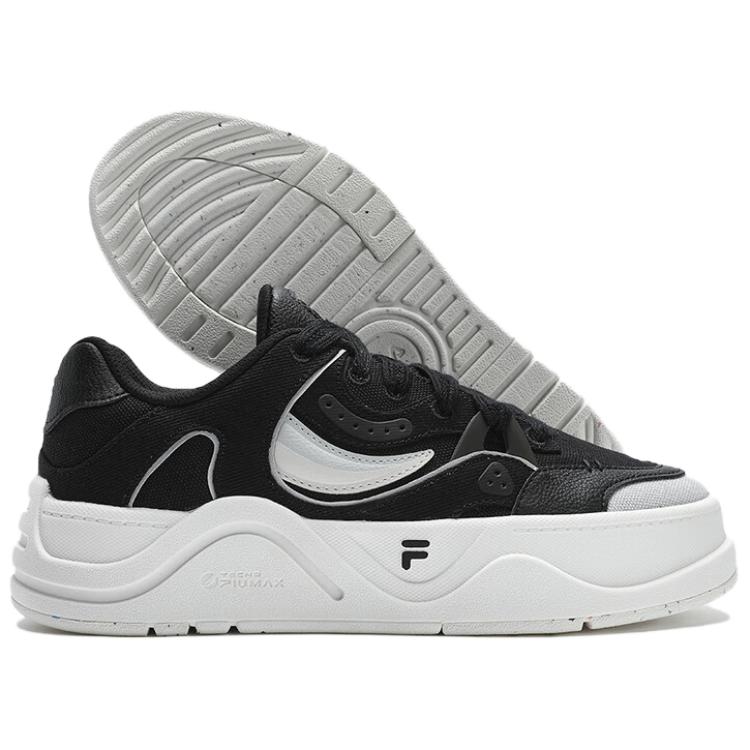 Fila Fusion 50-50 Скейтбординг Амортизирующие Прочные Низкие Кроссовки Женские кроссовки Черный Лунный камень-Серый T12W422912FBL