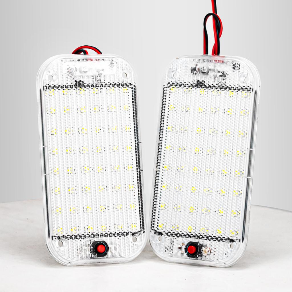 48 светодиодных панелей 12 В-24 В, лампа для чтения в салоне автомобиля, высокая яркость, освещение салона для фургона, грузовика, автофургона, лодки, кемпера