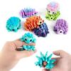 2Pcs Pinecone Colorful Hedgehog Figurine 3D Printed Animal Ornament  Desk Decor