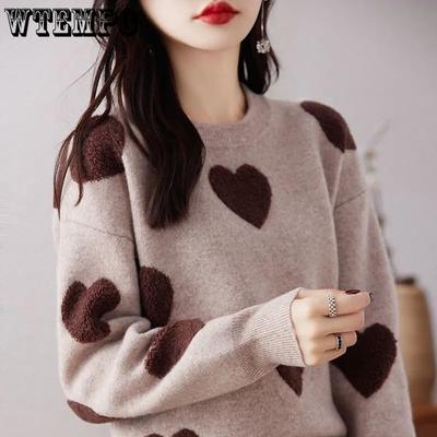 Осенне-зимний женский свитер-пуловер в ленивом стиле, свободный и модный базовый свитер, свитер-пуловер в стиле вестерн, вязаный свитер