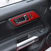 For 2015-2025 Ford Mustang ABS Red Interior Door Handle Frame Trim Panel Cover