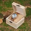 BOBO Bird Wood Watch Luxury Wood Metal Strap Chronograph Date Display Quartz Watch Versatile Watch Metal White Men's Men's