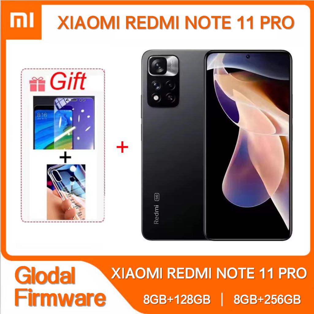 Восстановленный смартфон Xiaomi Redmi Note 11 Pro с глобальной прошивкой, 8 ГБ оперативной памяти, 256 ГБ встроенной памяти, процессором MTK Helio G96 Octa Core, камерой 108 Мп, дисплеем 120 Гц, NFC и поддержкой 5G.