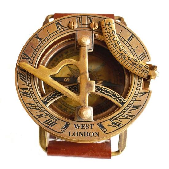 Латунные морские солнечные часы-компас наручные часы антикварный винтажный морской подарок