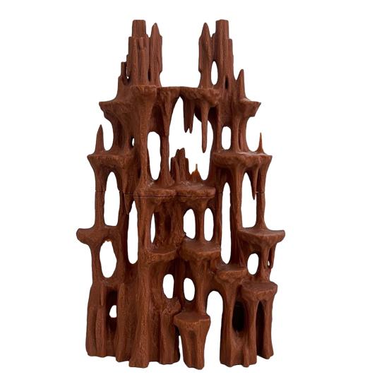 Аквариумный камень Горный вид Искусственное скальное образование Горное украшение Камень для аквариума Рокарий Прячущая пещера для маленьких рыб креветок