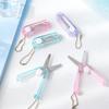 Мини-ножницы, маленькие прозрачные складные телескопические канцелярские ножницы цвета конфет с подвеской, безопасные ножницы для скрапбукинга, ученические