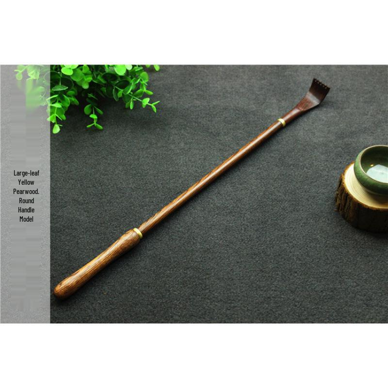 Скребок для спины из черного дерева с нержавеющей сталью - Облегчение зуда всего тела