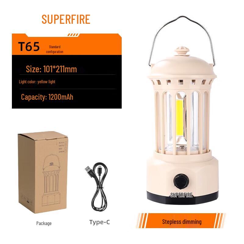 SupFire T65 Rechargeable LED Camping Lantern