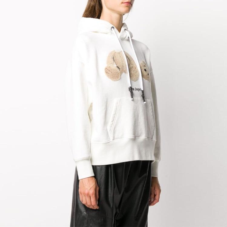 (WMNS) Palm Angels Broken Bear Cotton Hoodie 'White' Women's PWBB023F20FLE0030360