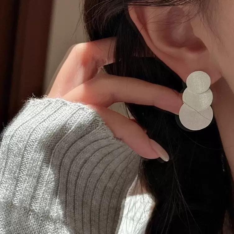 Xiaomi 925 Sterling Silver Vintage Earrings For Women Trendy Simple Oval Hollow Earring Jewelry Prevent Allergy Party Accessories