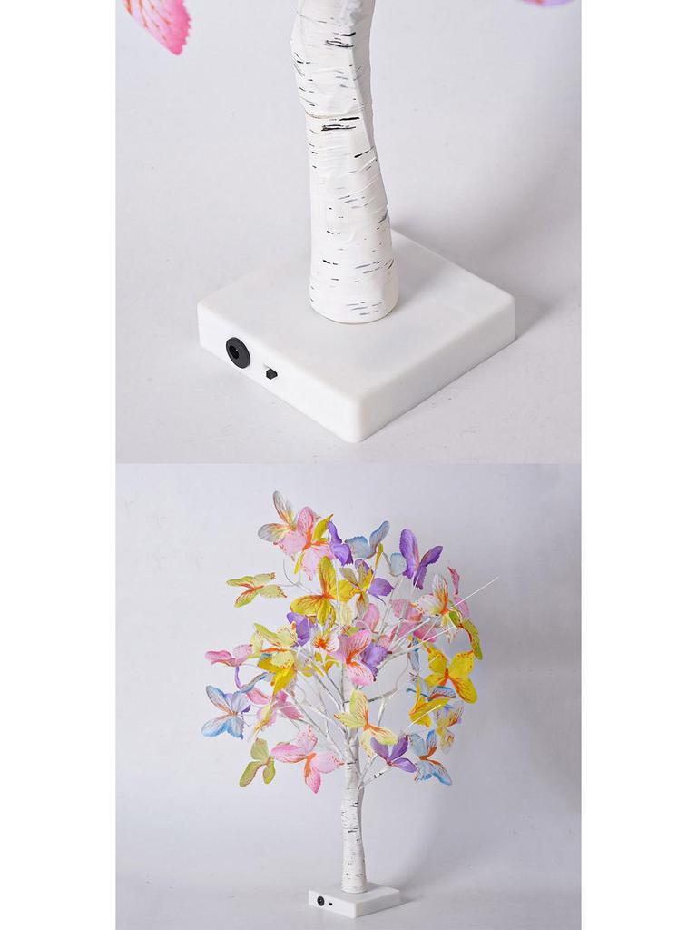 Светодиодная береза с бабочками - Красочное рождественское украшение