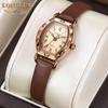 LONGLUX новые роскошные женские часы высшего бренда с коробкой типа бочонка, водонепроницаемые женские кварцевые часы в стиле ретро