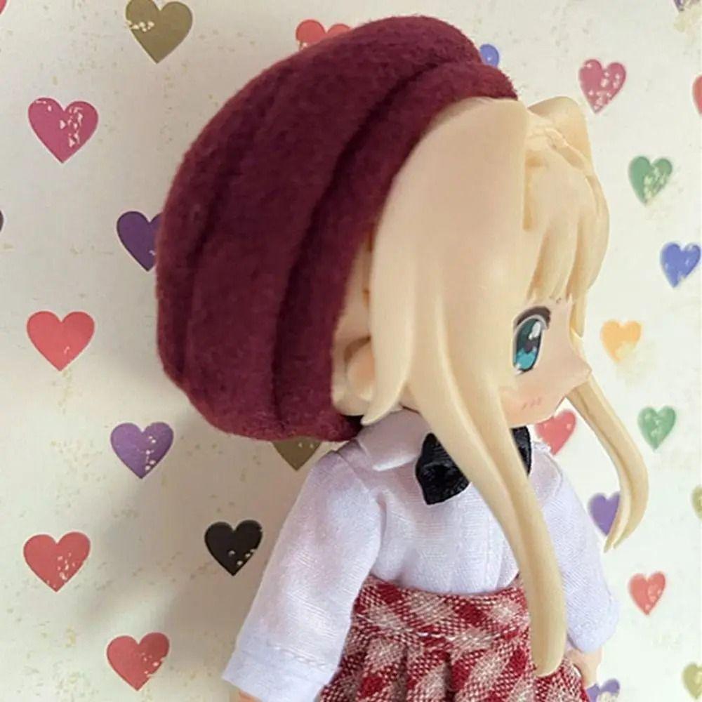 Ручная работа BJD Куклы Шерстяная Шапка Смена Одежды Ob11 Кукла Кепка 1/12 BJD Кукла Берет Шапка 1/12bjd Шапка
