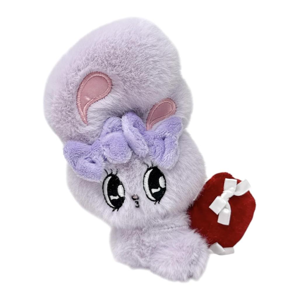 Плюшевая игрушка-маскот Esther Bunny с лентой в форме сердца, Милая, Официальный товар из SNS, Прибл.. 15см (Лавандовый Заяц)