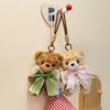 Teddy Cute Couple Bear Keychain Adorable Plush Bear With Bow Tie Decoration