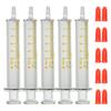 50pcs/100pcs Orange Injector Dispensing Needle Sealing Plug Luer Lock Syringe Tips Caps