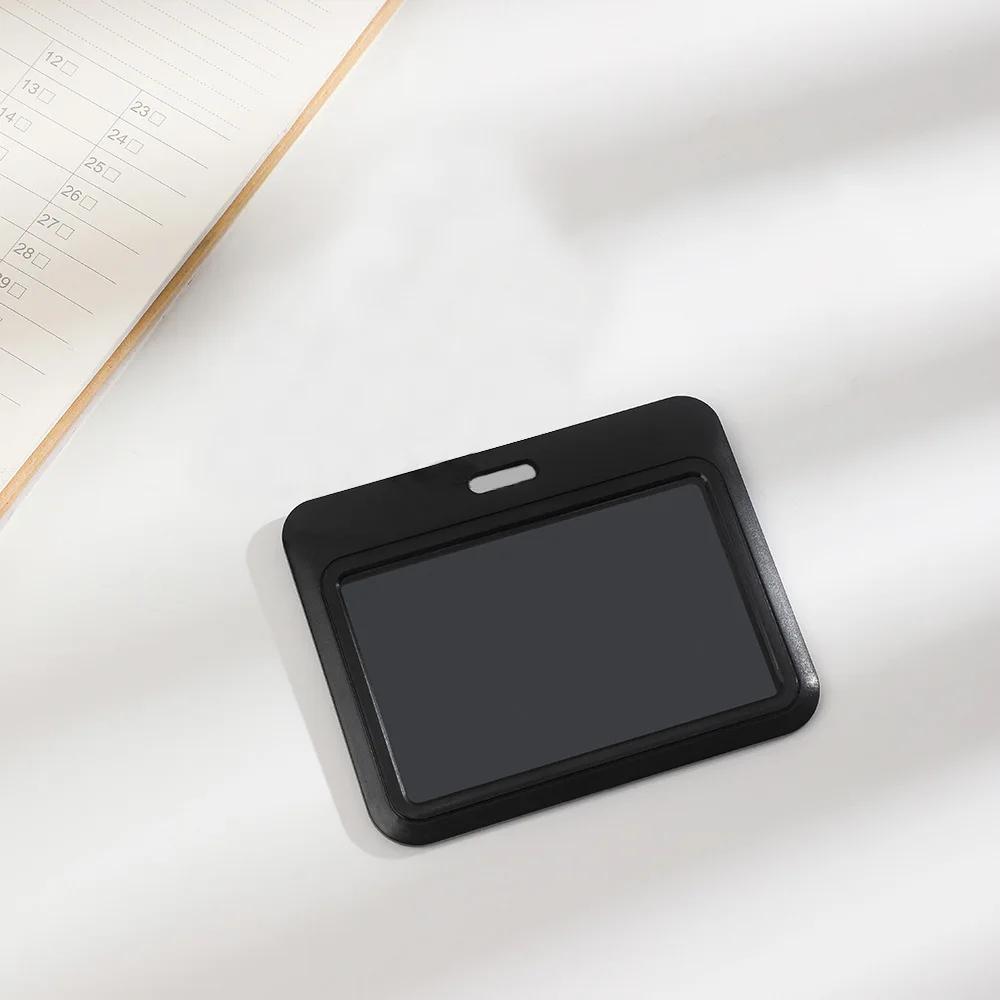 Простой черный цвет Kpop держатель для фотокарты корейская мода студенческий протектор удостоверения личности с подвеской портативный чехол для фотокарты