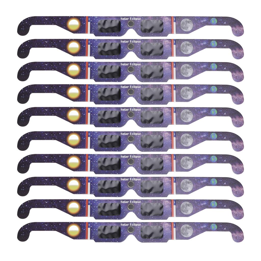 10 шт. очки для наблюдения за солнечным затмением бумажные очки для наблюдения за солнечным затмением безопасные оттенки для прямого солнца