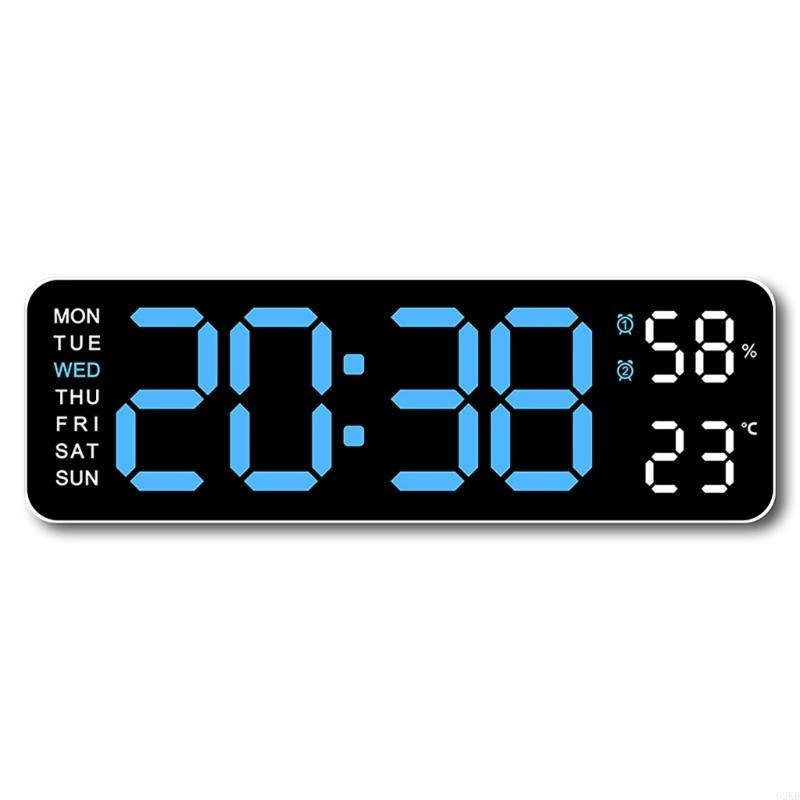 62KD Adjustment Brightness Digital Clock with Alarm and Week Date Temperature Display