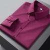 Men's Long Sleeve Solid Color Casual Fashionable Shirt Non-Ironing Wrinkle Resistant Business Top