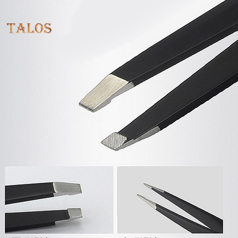 TBH, 3 шт., наклонный плоский пинцет из нержавеющей стали для бровей, набор зажимов для удаления волос