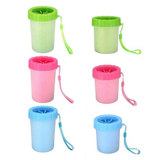 Yousheng Dog Paw Cleaner Cup Portable Dog Paw Cleaning Tool Silicone Paw Cleaner with Soft Bristles for Medium Large Dogs Travel Park Visit