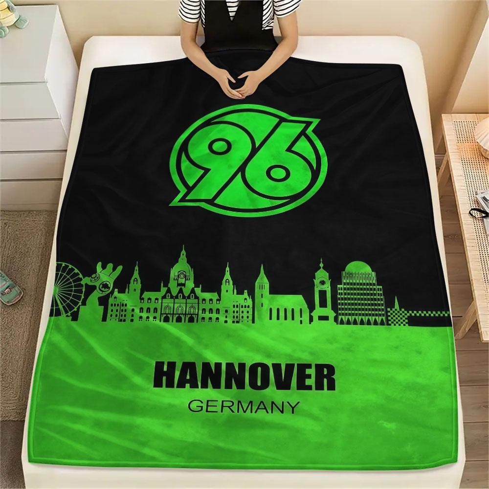 Hannover 96 Printed Flannel Blanket, soft throw for bedroom sofa, washable, Christmas present, great gift.