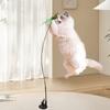 1/pc cat funny cat stick steel wire long pole feather cute cat toy kitten fishing  self-pleasure relief pet toy