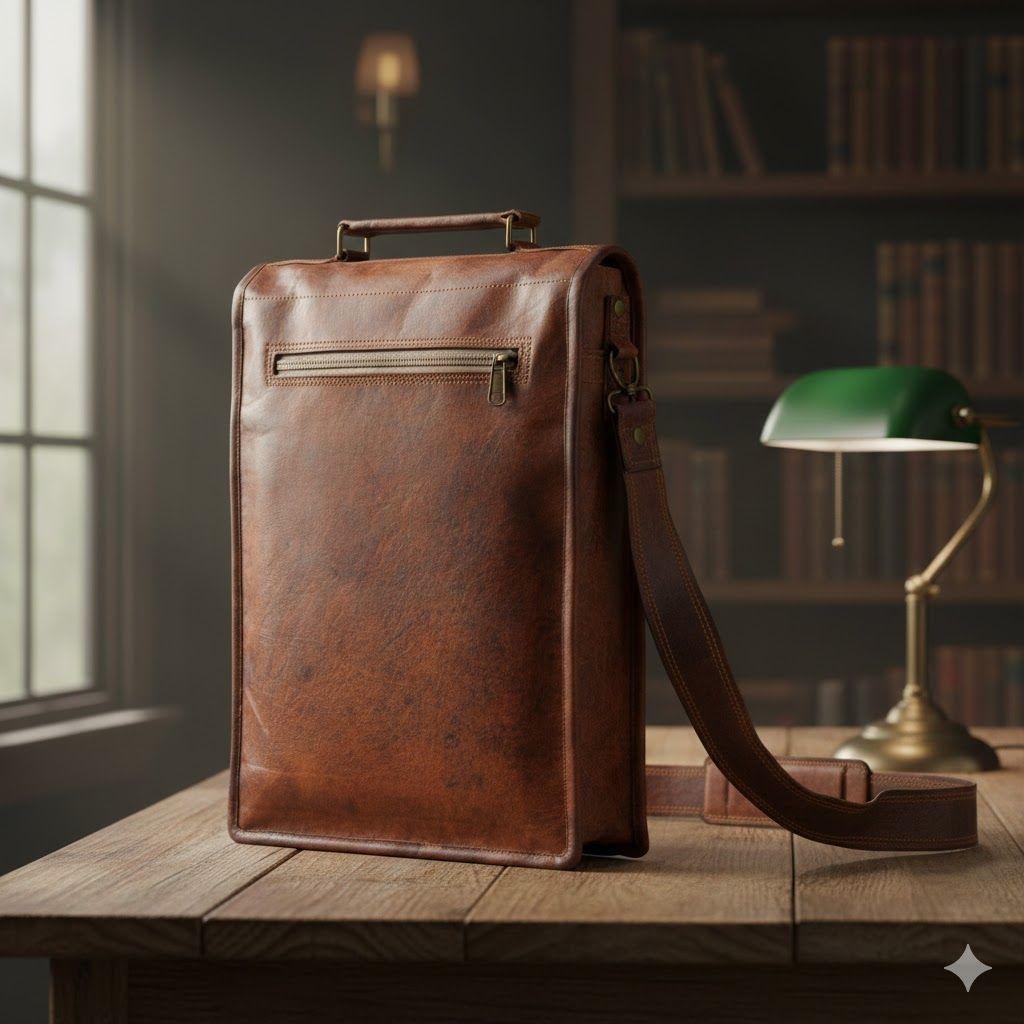 Портфель-сумка для мужчин из натуральной винтажной кожи, мужской деловой ноутбук