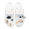 Crocs Классический Клог 3D Подвеска Кошачий Элемент ЭВА Живой и Милый Обувь с Отверстиями для Женщин в Белом