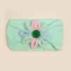 New children's nylon elastic headband, baby candy-colored flower headscarf, summer thin baby hair accessories