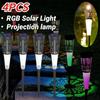 4PCS Solar Outdoor Light, Flashing Color Changing LED Solar Outdoor Light, Solar Garden Light For Walkway Garden Courtyard