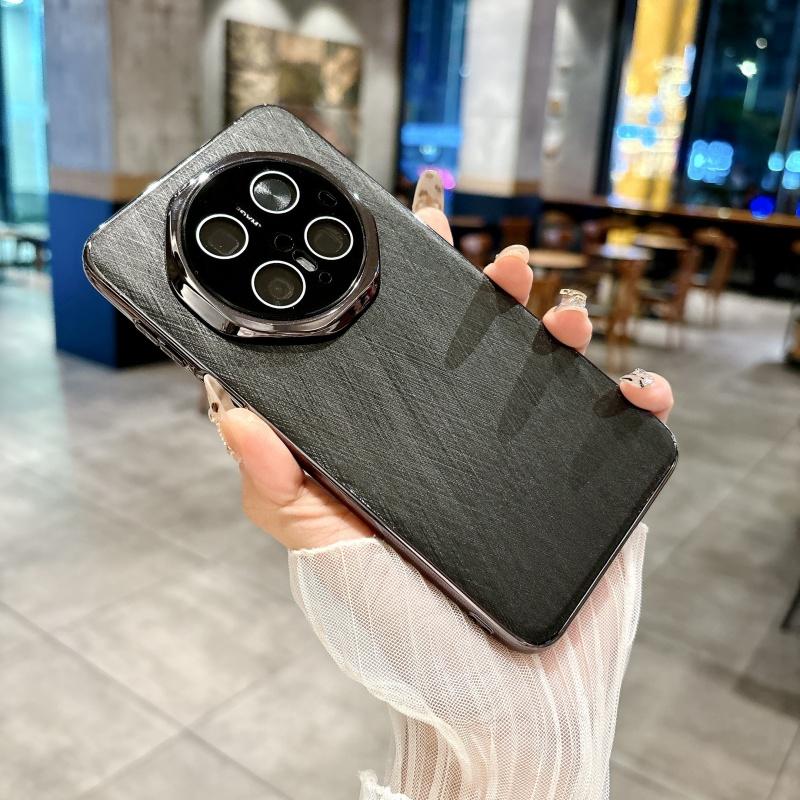 Чехол для Huawei Mate 70 Pro Plus из ПУ кожи, роскошный, с золотой филигранью, серебряной парчой, с усиленной защитой камеры