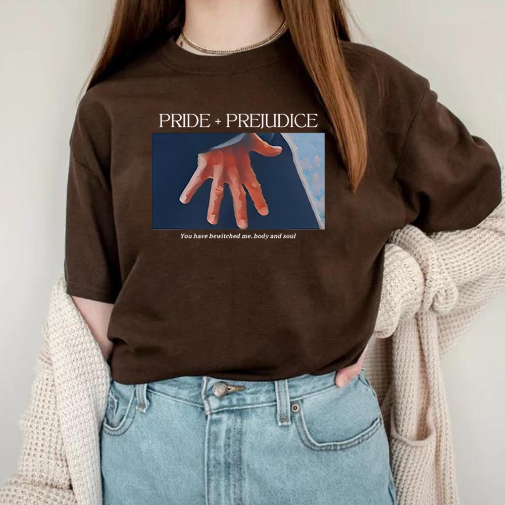 Pride and Prejudice Tshirt Hand Flex Scene Y2K 90s Tee Jane Austen Literary Shirt Pemberley Book Lover Tshirt Feminist Booktok