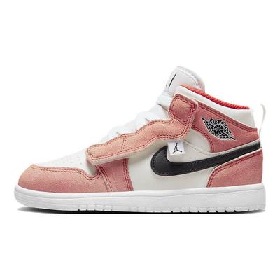 Air 1 Mid ALT SE PS Оранжевые замшевые детские кроссовки Team-Orange Sail White DZ4470-800