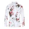 CEEN Long Sleeve Aloha Casual Hawaiian Floral Print Cotton Plus Sizes Men's Shirt, Available, Spring/Autumn