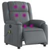VidaXL Fauteuil de massage inclinable électrique gris similicuir 3205146