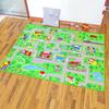 Children's City Road Play Mat - Machine Washable Traffic Game Rug for Crawling