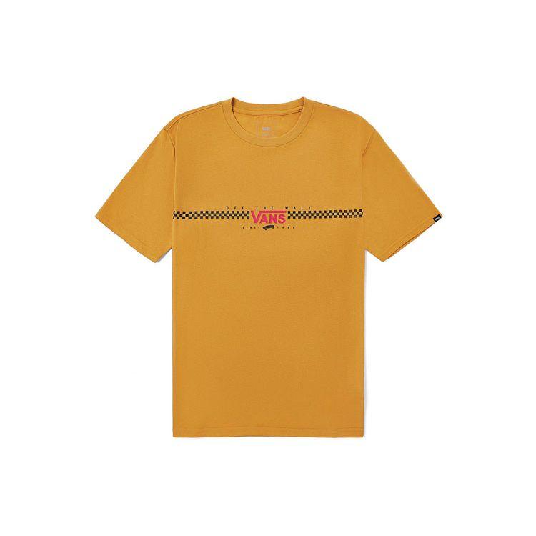 Vans Футболка с коротким рукавом и принтом логотипа унисекс, желтый VN0A4MM350X