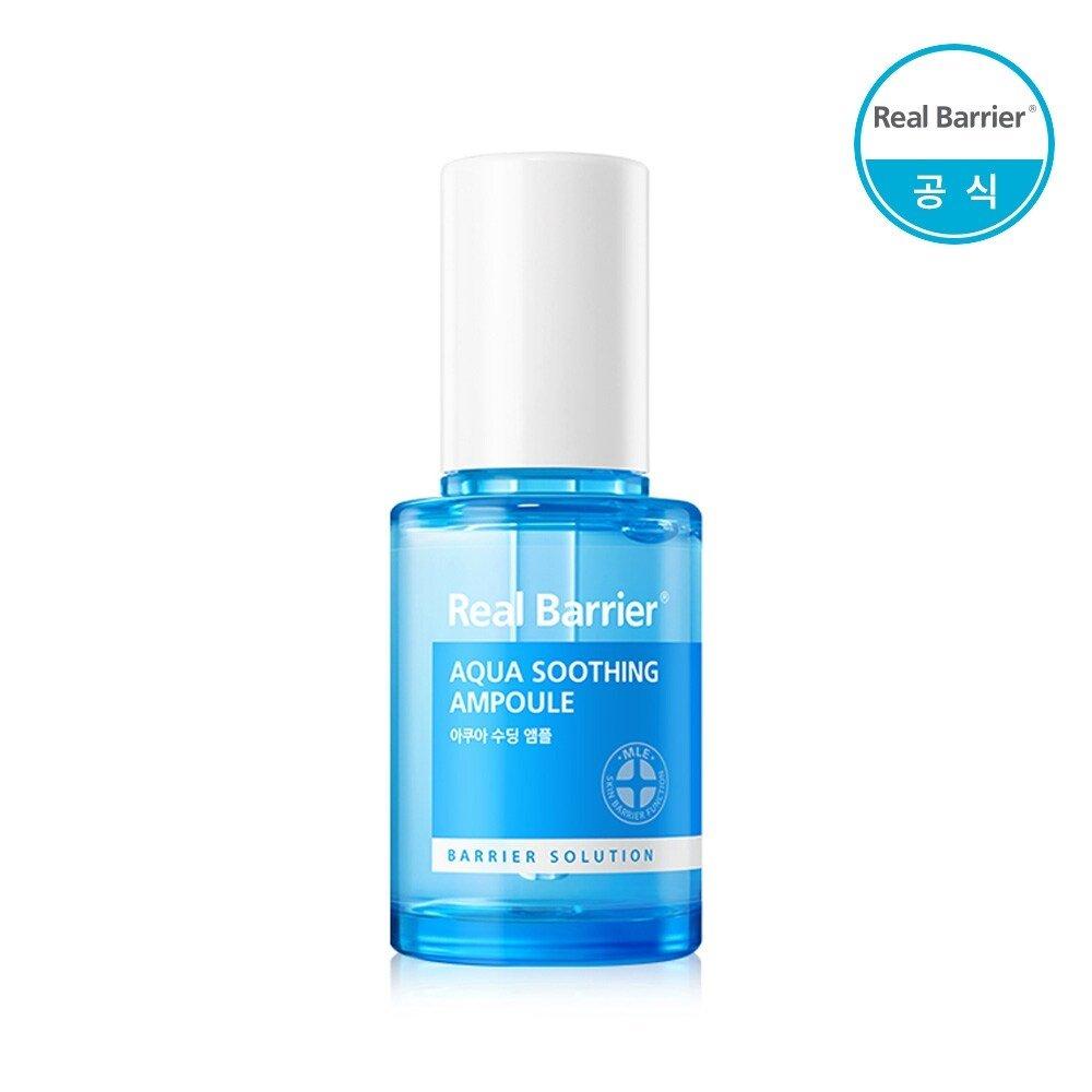 Real Barrier Успокаивающая ампула Aqua Soothing Ampoule 30 мл + Тоник 30 мл + 3 салфетки (случайный)