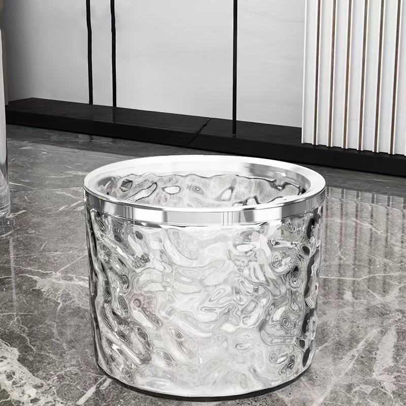 Мини-настольный мусорный бак с подсветкой, роскошная маленькая мусорная корзина, пластиковая мусорная корзина для ванной комнаты, спальни, офисные принадлежности, мусорные баки, домашний стол, мусорная корзина