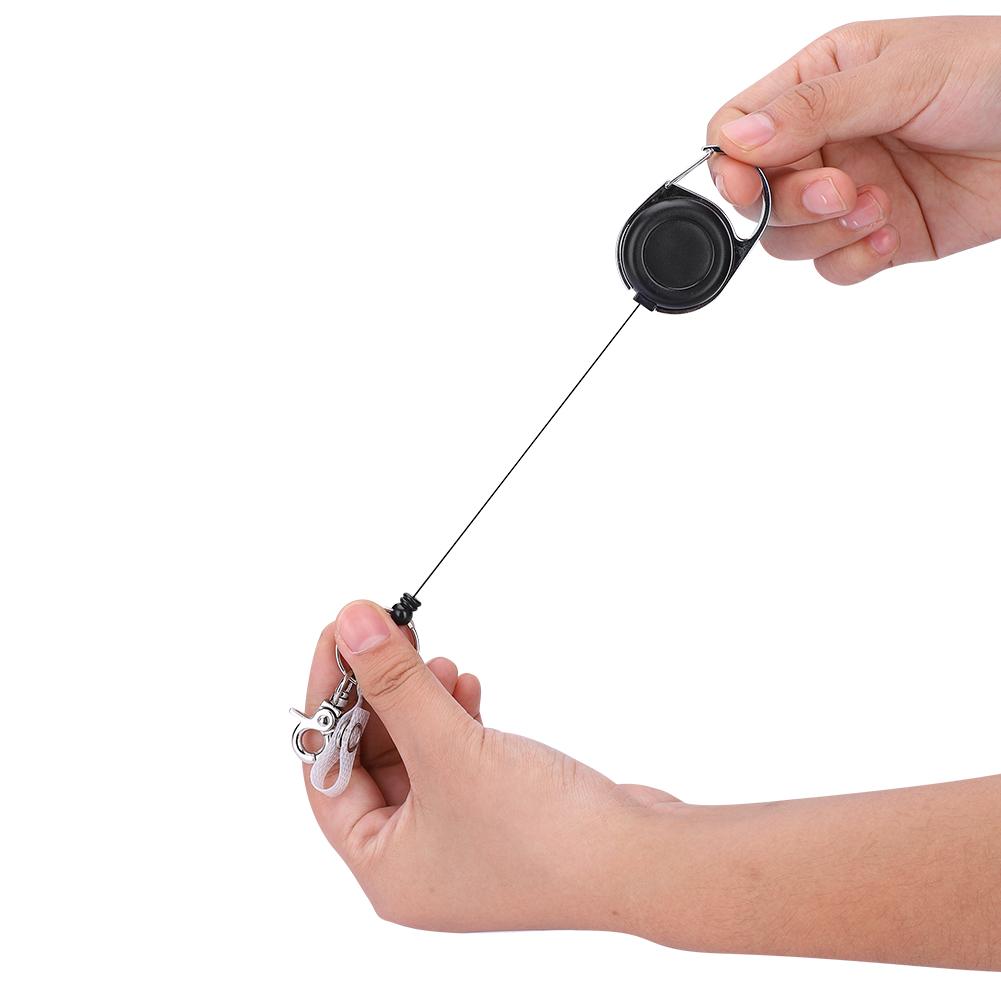 60см Нейлоновый трос Выдвижной брелок для ключей Брелок Отдача Брелок для ключей для использования на открытом воздухе