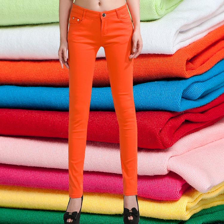 Женские сексуальные брюки-карандаш Candy, повседневные длинные эластичные джинсы